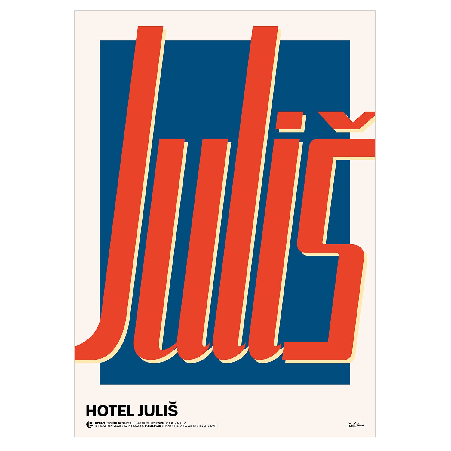 Thick matte paper museum-quality print of Hotel Juliš interior