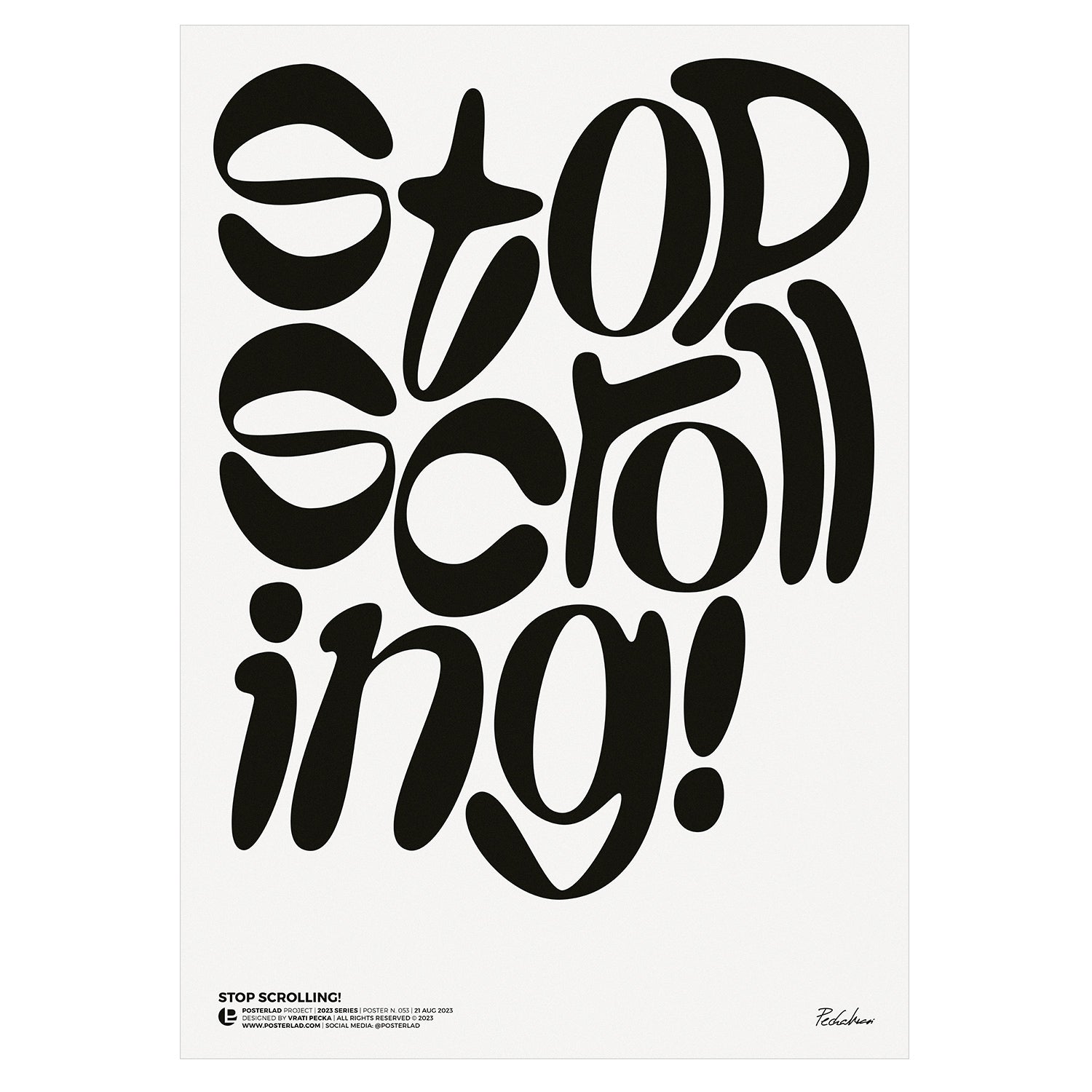 Stop Scrolling! A product image illustrating a unique solution to endless scrolling