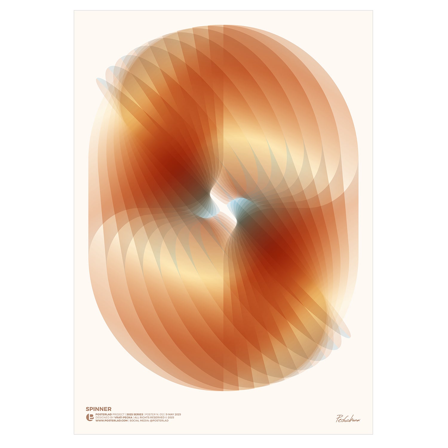 A vibrant museum-quality poster of the Spinner with thick matte paper surface