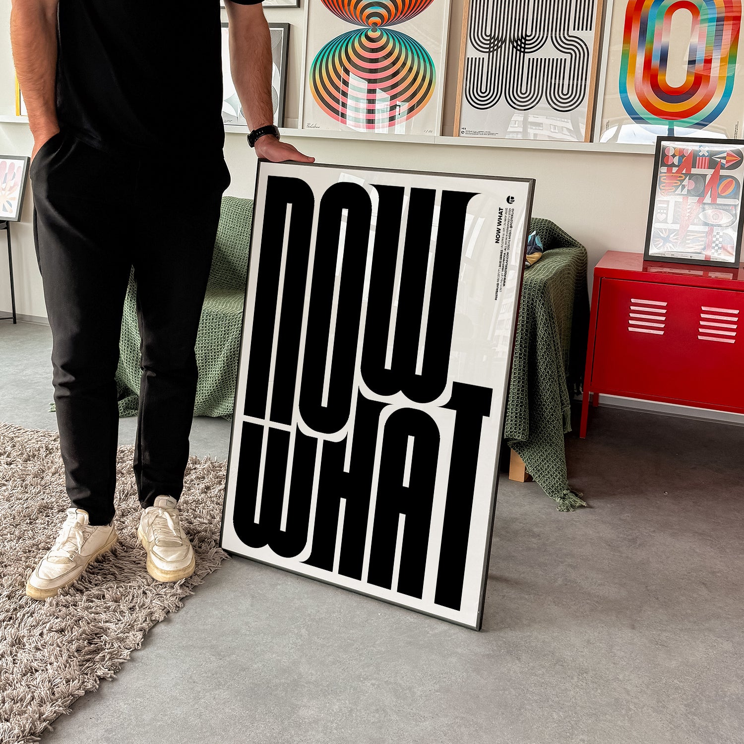 Now What art poster with high-opacity and Japanese-sourced paper, ideal for home or office decor