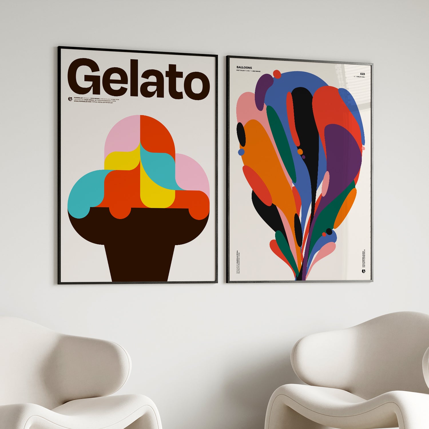 A museum-quality Gelato poster printed on thick matte paper, adding vibrant charm to any room or office decor