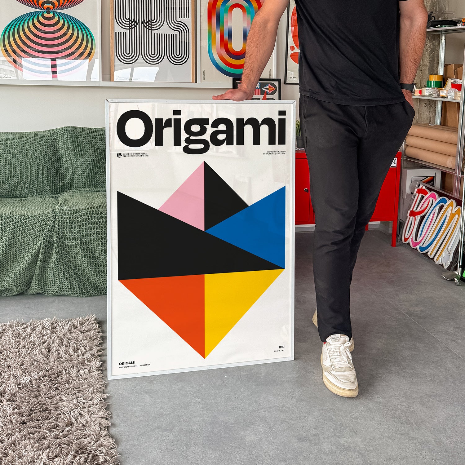 Brighten your space with a stunning Origami poster featuring museum-quality matte paper and Japanese origins