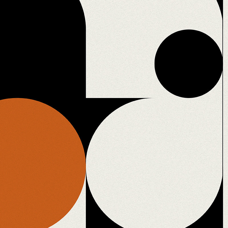 Modern and balanced print reminiscent of musical notes and abstract instruments