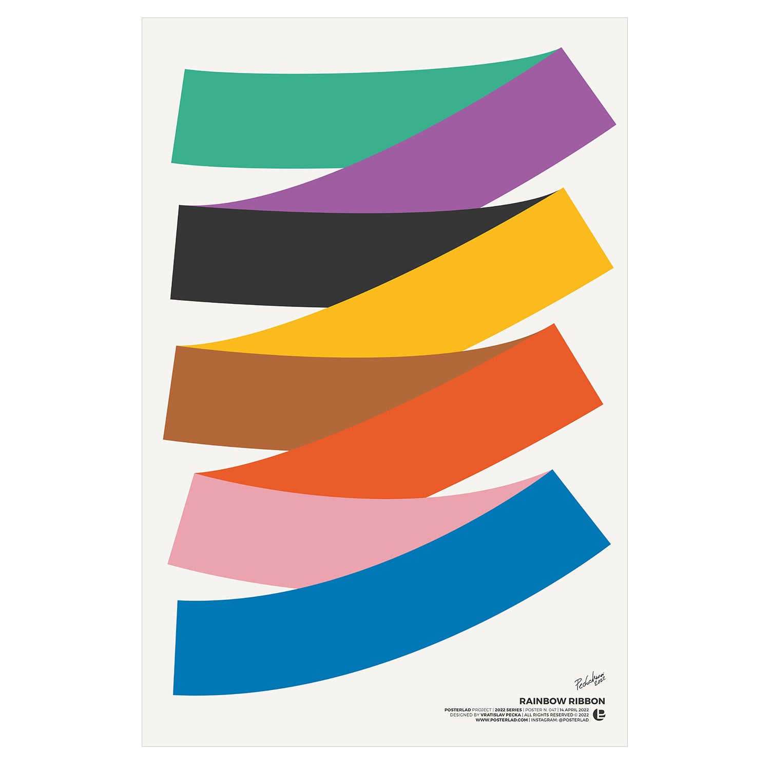 Colorful, flowing lines representing the beauty of the rainbow in motion