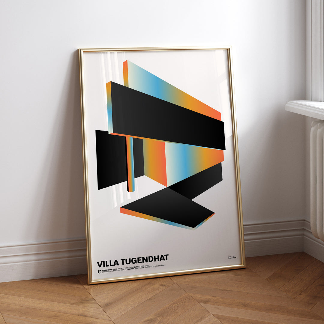 High-quality print of Villa Tugendhat, an iconic example of modernist design