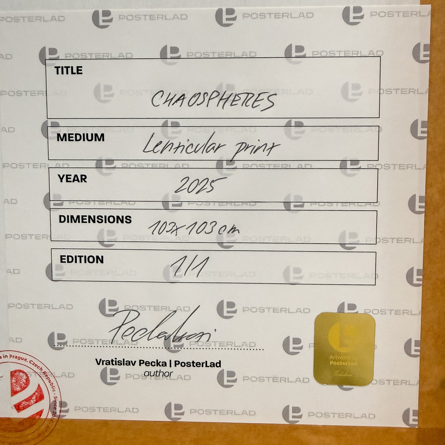 Chaospheres (1/1 Edition, 103x103 cm)