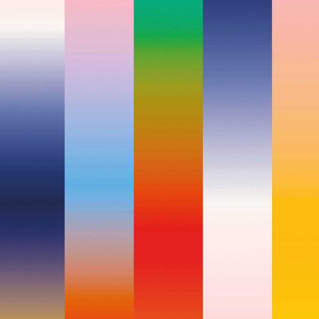 Mesmerizing gradient effect with layers of rainbow-colored bands