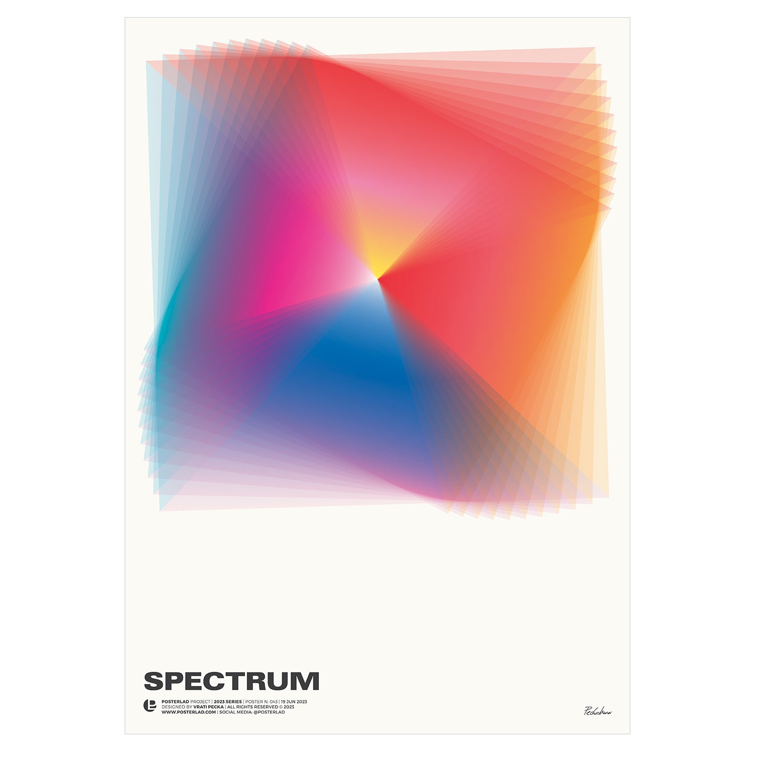 Vibrant and dynamic Spectrum poster with abstract gradient style, brings energy and warmth to any room, perfect for adding a contemporary touch to living spaces, offices, or creative environments, museum-quality prints on thick matte paper