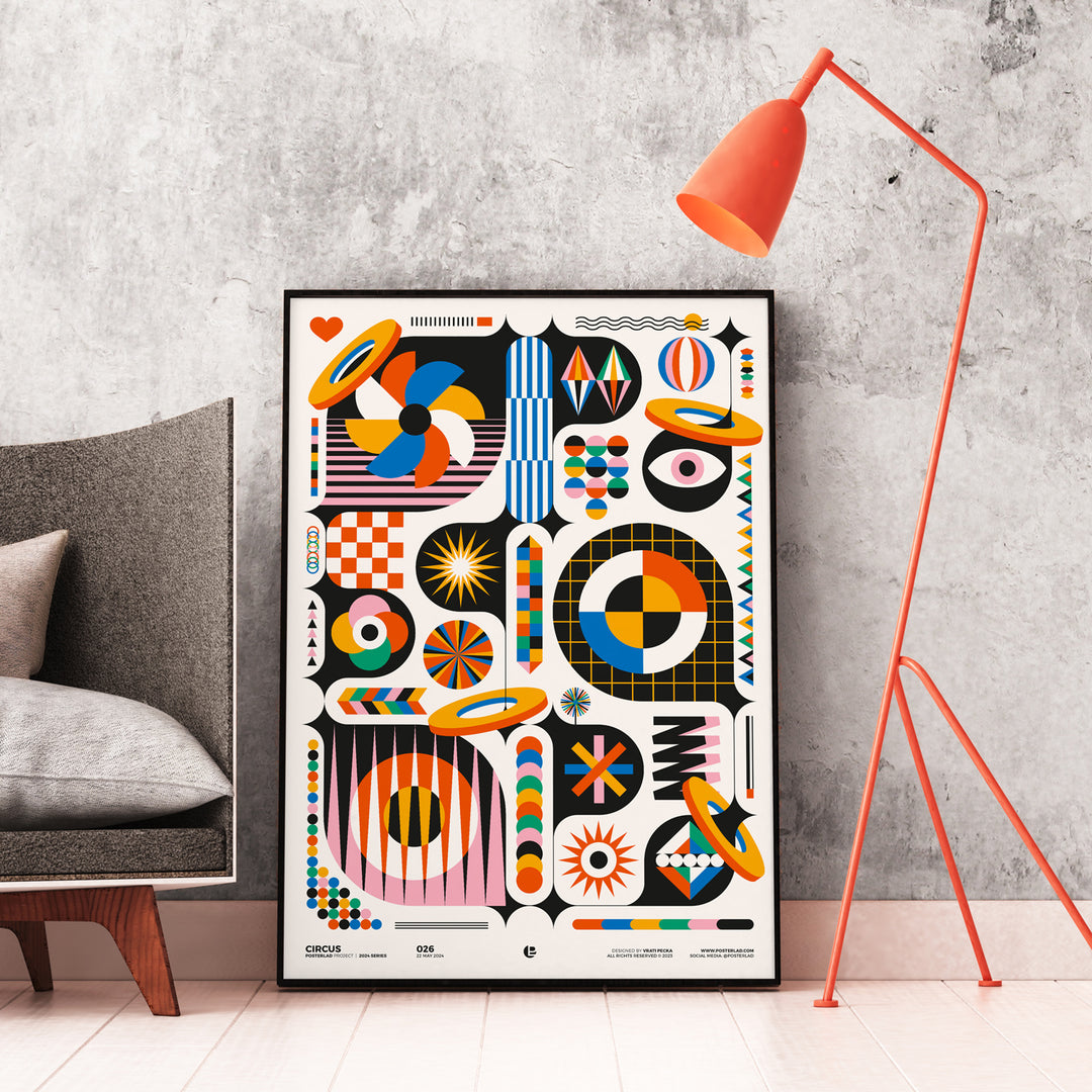 Museum-quality print of the Circus poster on thick matte paper, sure to brighten any environment