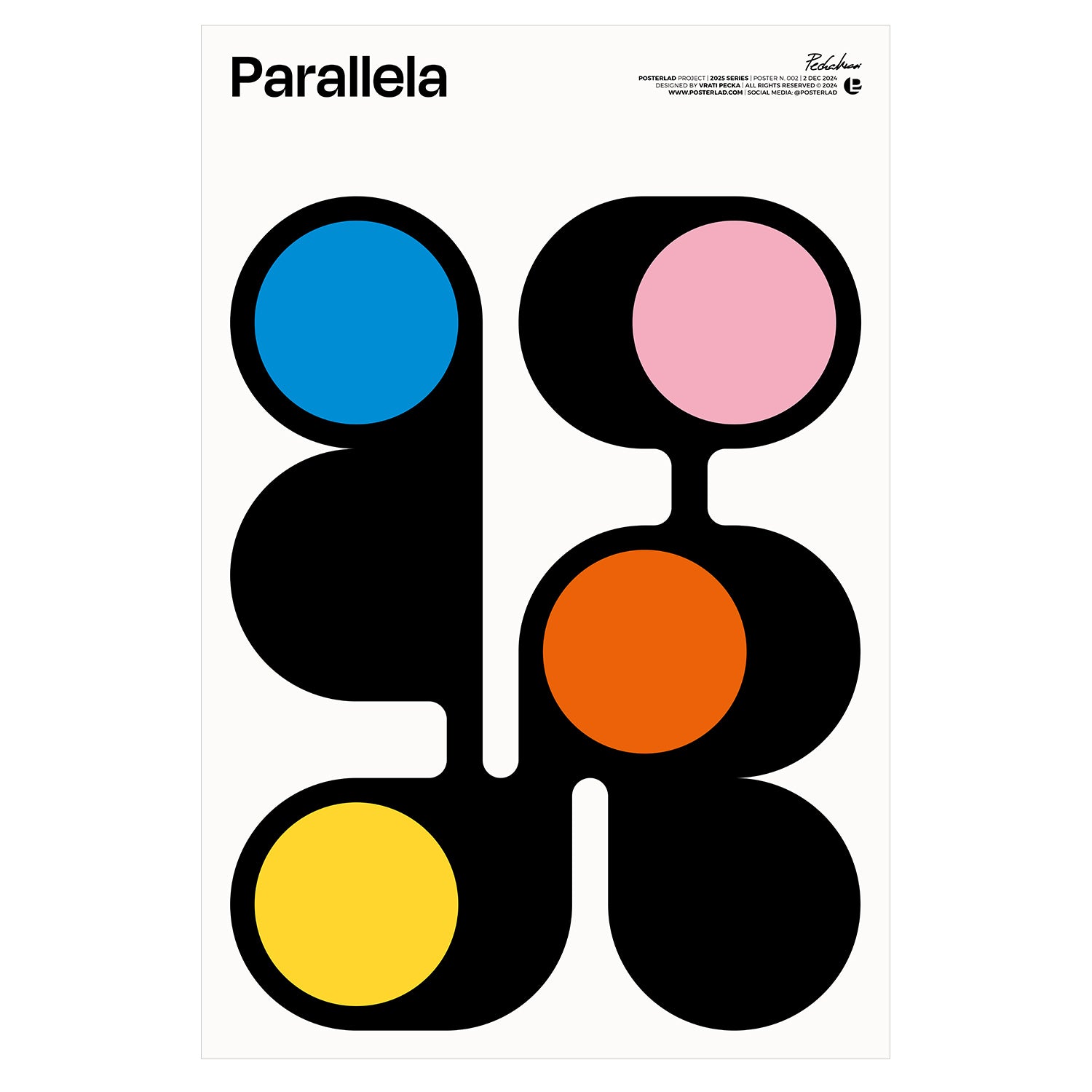 Minimal and chic Parallela print on 103 mil thickness paper