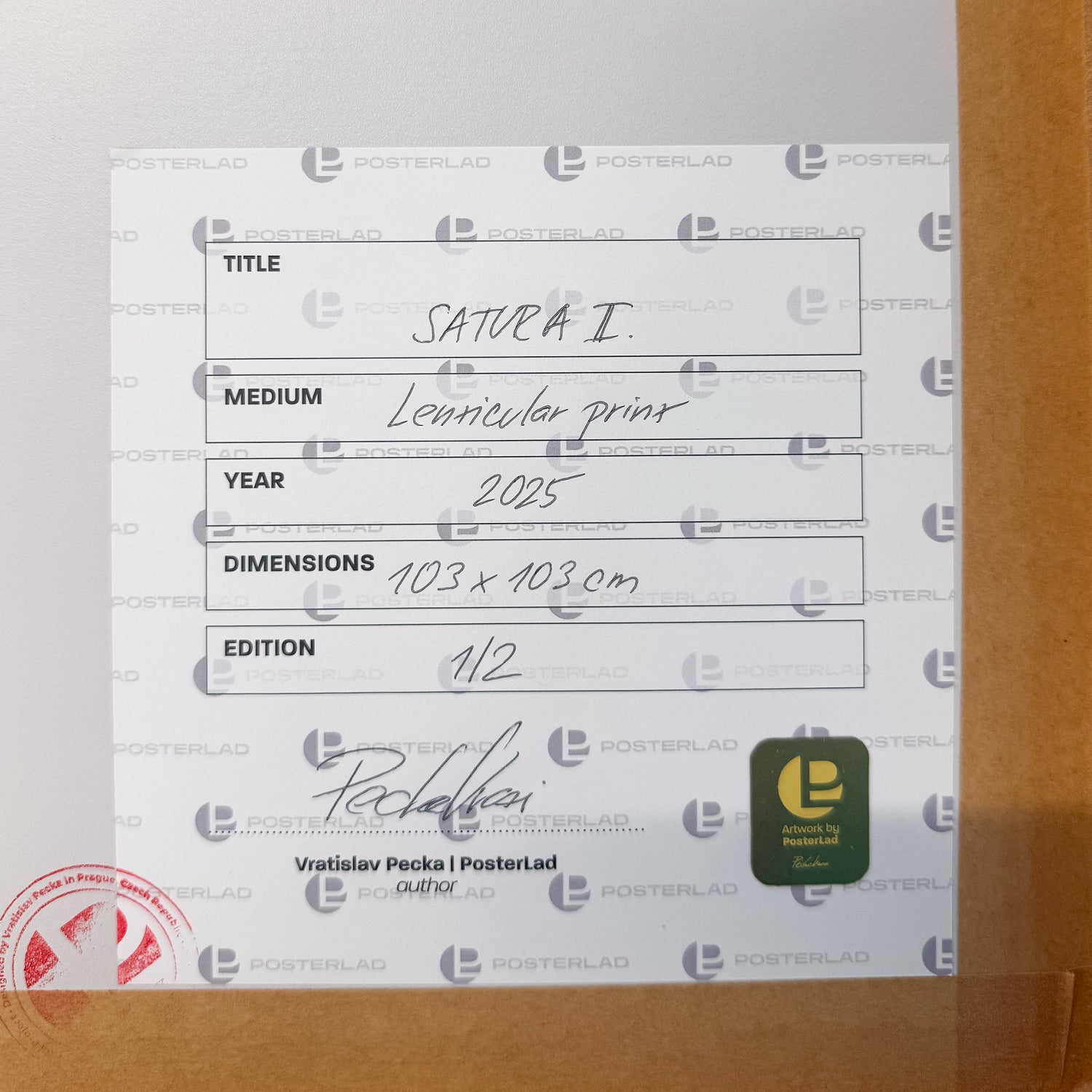 Satura II. (Edition of 2, 103x103 cm)