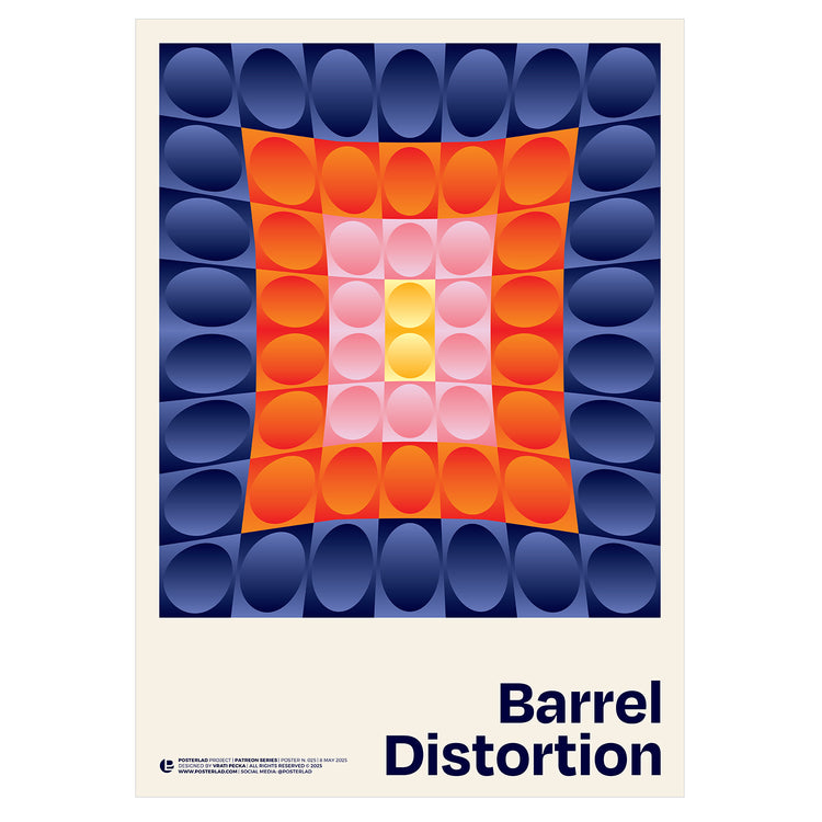 Barrel Distortion museum-quality poster on thick matte paper with 026 mm thickness and 189 g/m² weight