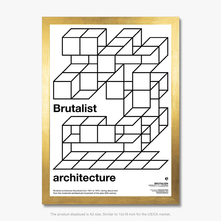 Abstract concrete sculpture representing the Brutalist architectural movement