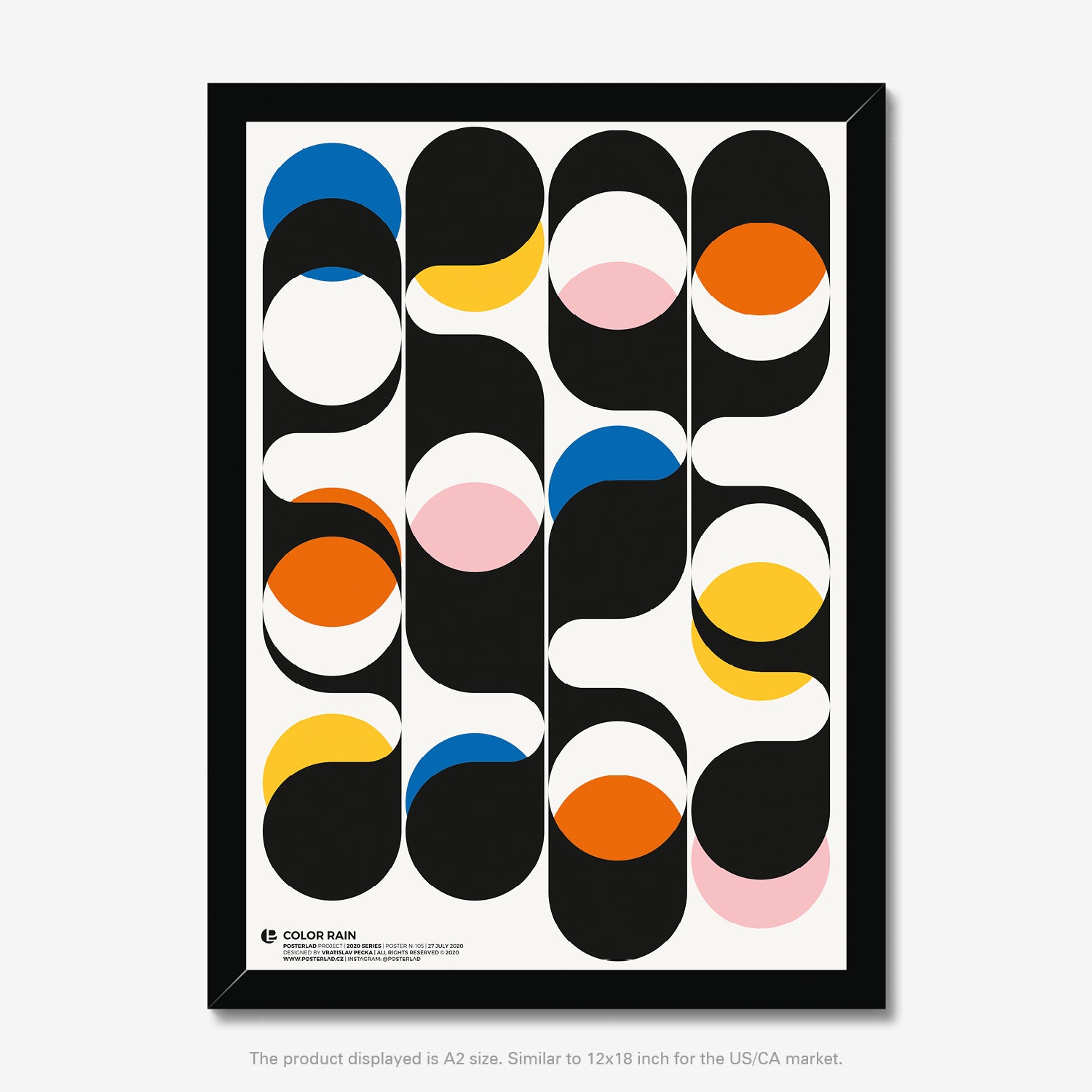 Abstract and vibrant art with structured yet playful composition