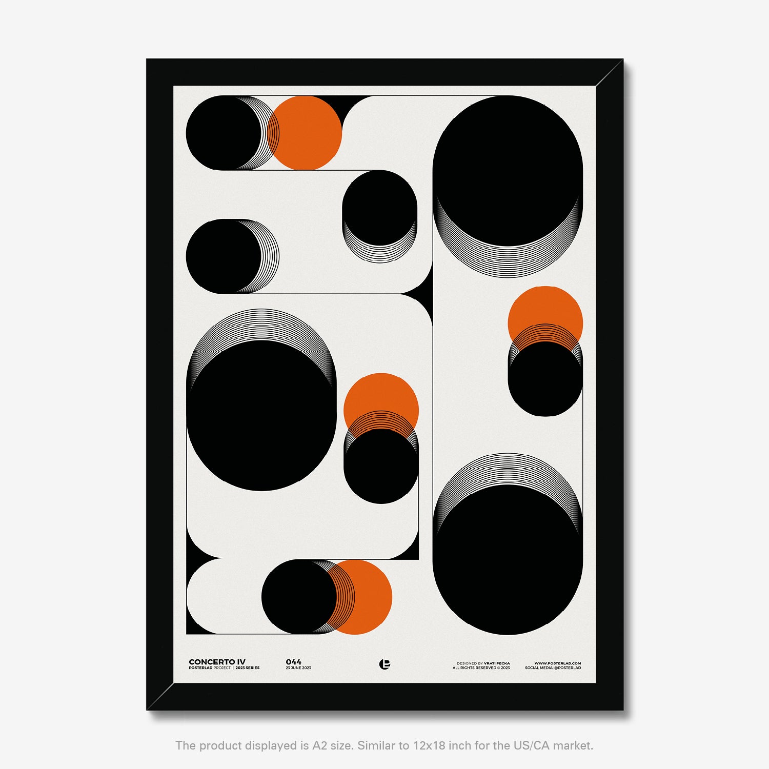  Concerto IV minimalist design with bold geometric shapes and contrasting colors