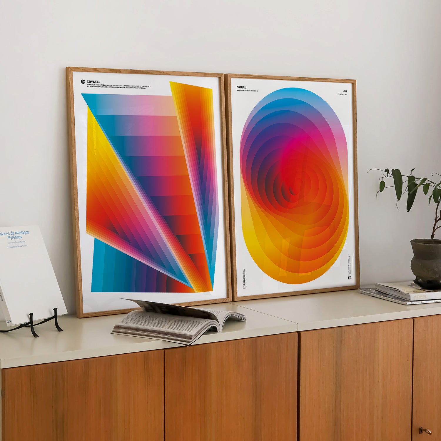 Museum-quality Spiral print illustrating a mesmerizing spiral pattern that complements the Crystal print perfectly