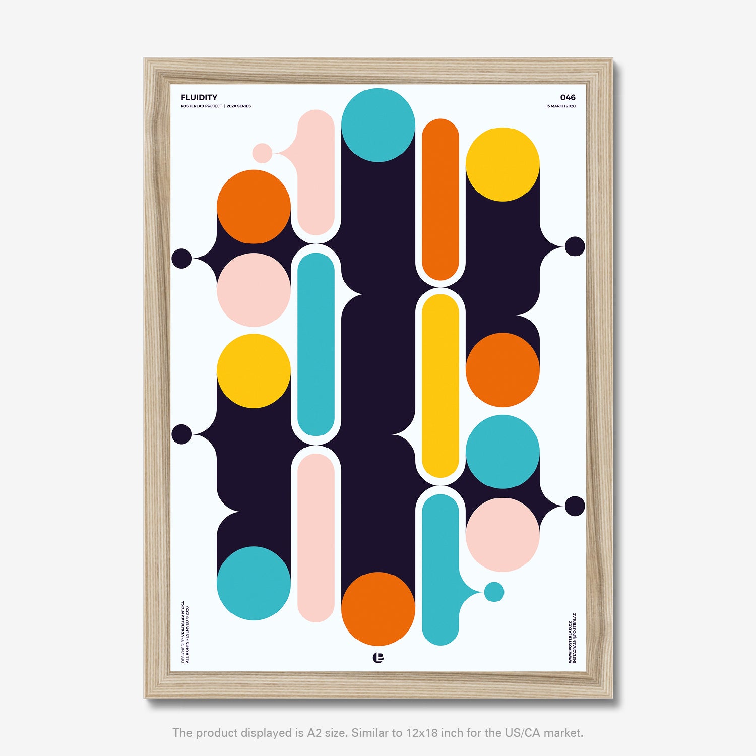 Fluidity poster with mesmerizing interplay of smooth, flowing lines