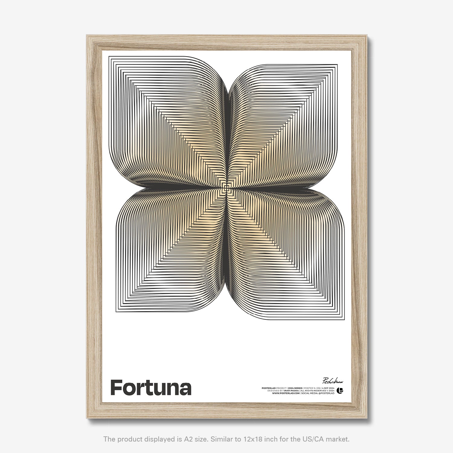Hypnotic and symmetrical design of intersecting lines forming a geometric shape