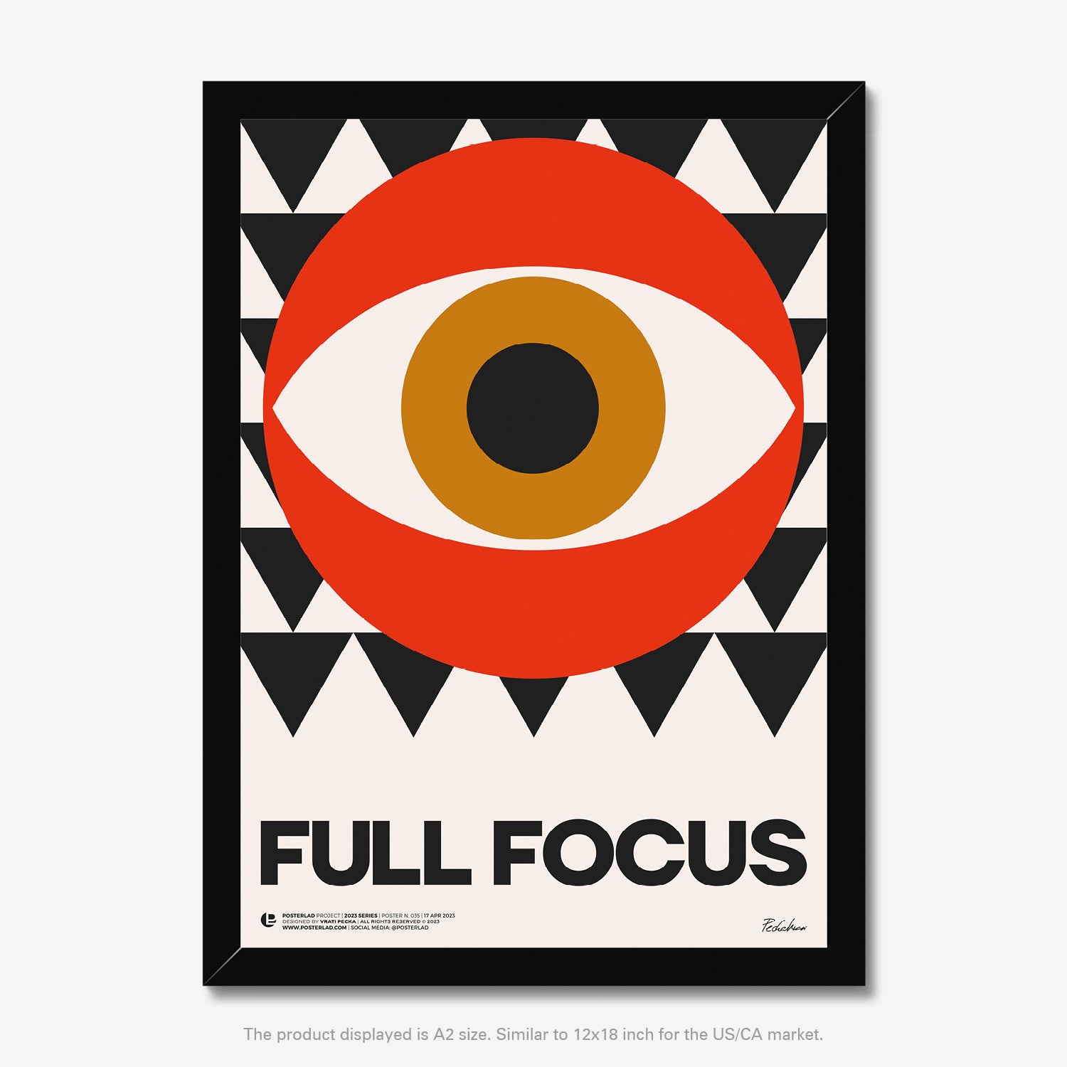 Modern Full Focus poster with contrasting colors and a clear message, making it a compelling piece for mindfulness and productivity