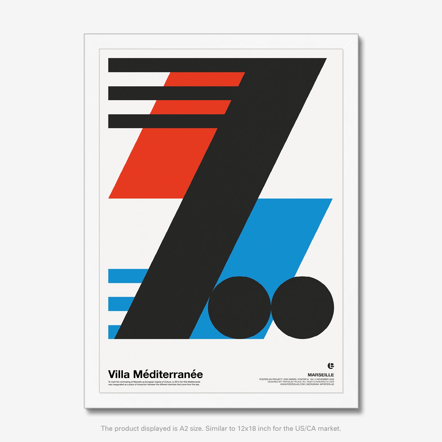 High-quality museum print of Villa Méditerranée capturing modernist design with bold geometric composition and vibrant colors