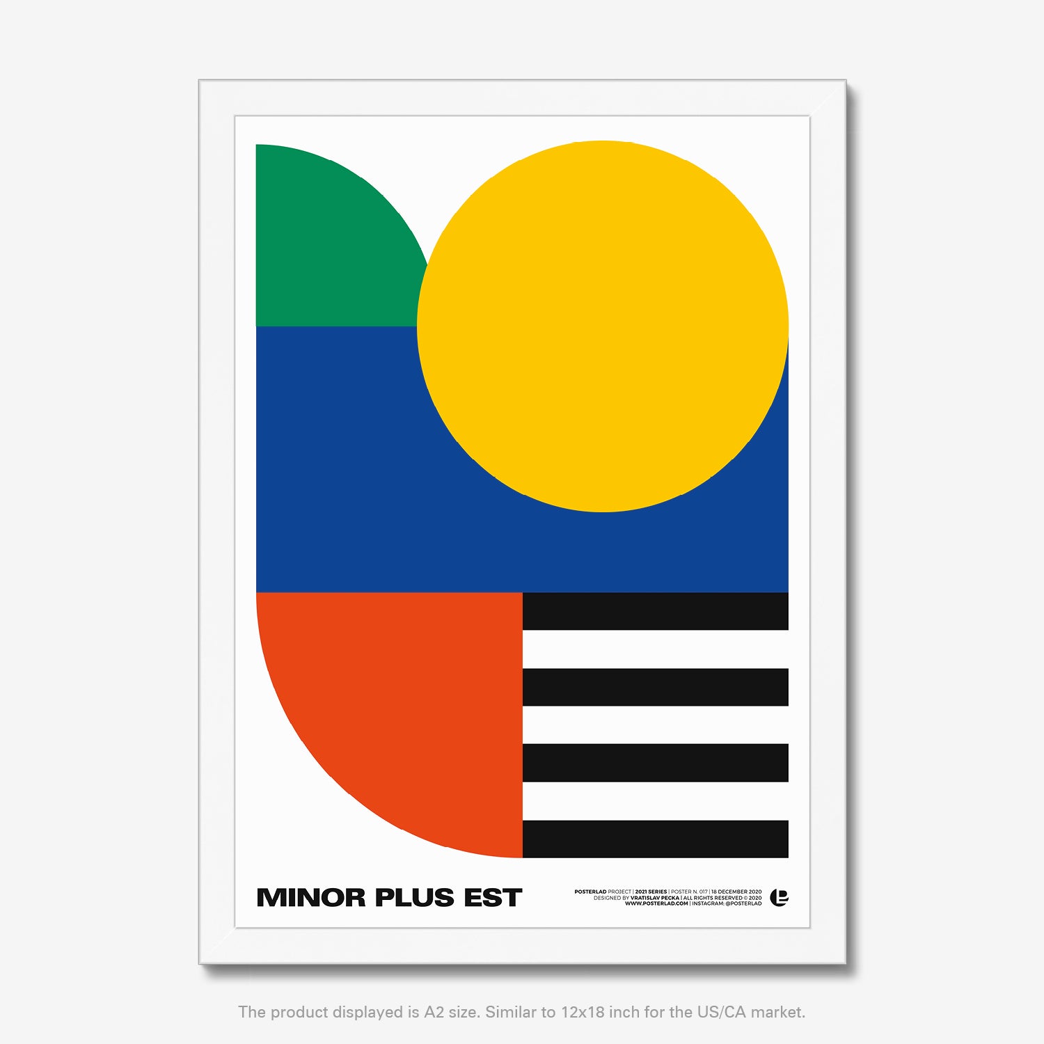 The Minor Plus Est poster is a museum-quality print on thick and durable matte paper, adding a wonderful accent to any room or office environment