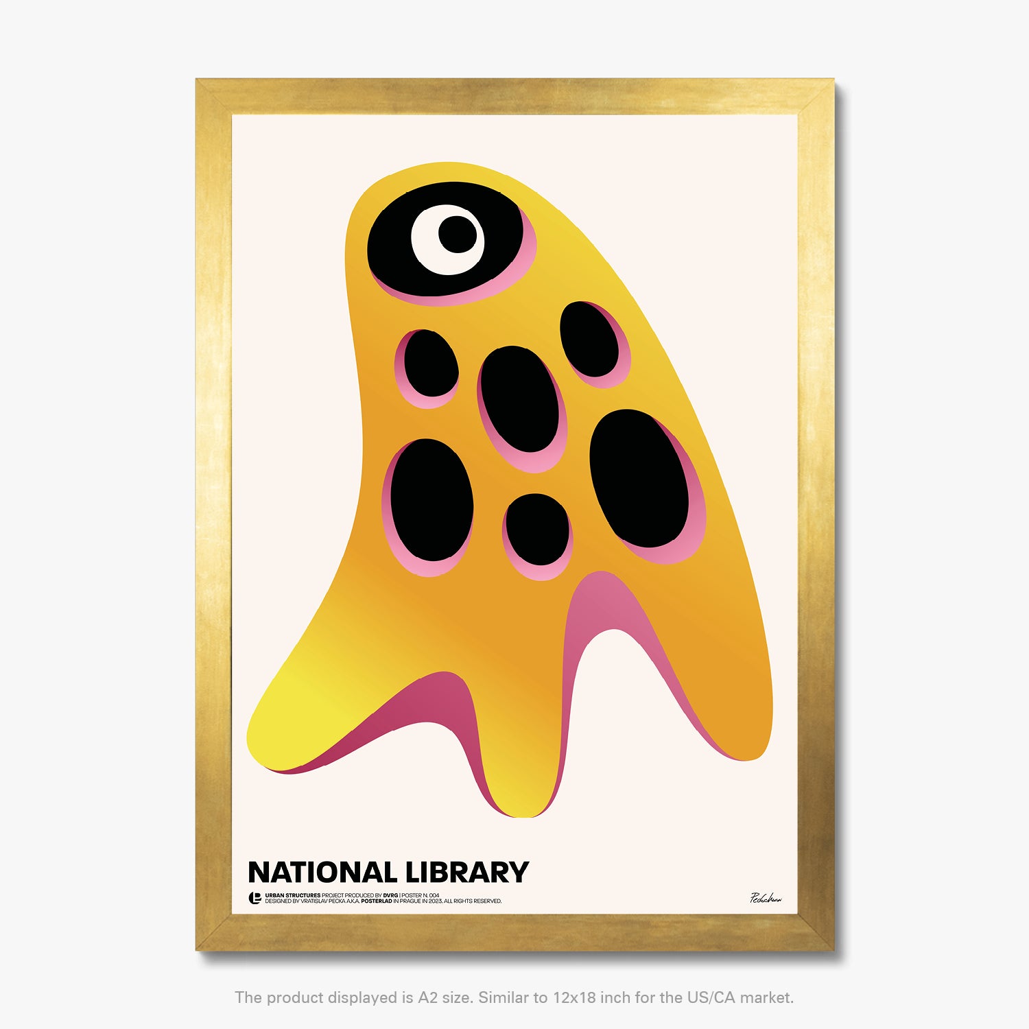 The conceptual design of the planned National Library by architect Jan Kaplický, featuring a futuristic and organic structure