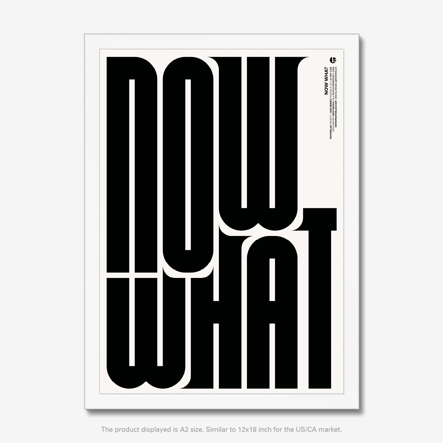 Elegant Now What poster crafted on durable matte paper, designed to brighten your room or workspace