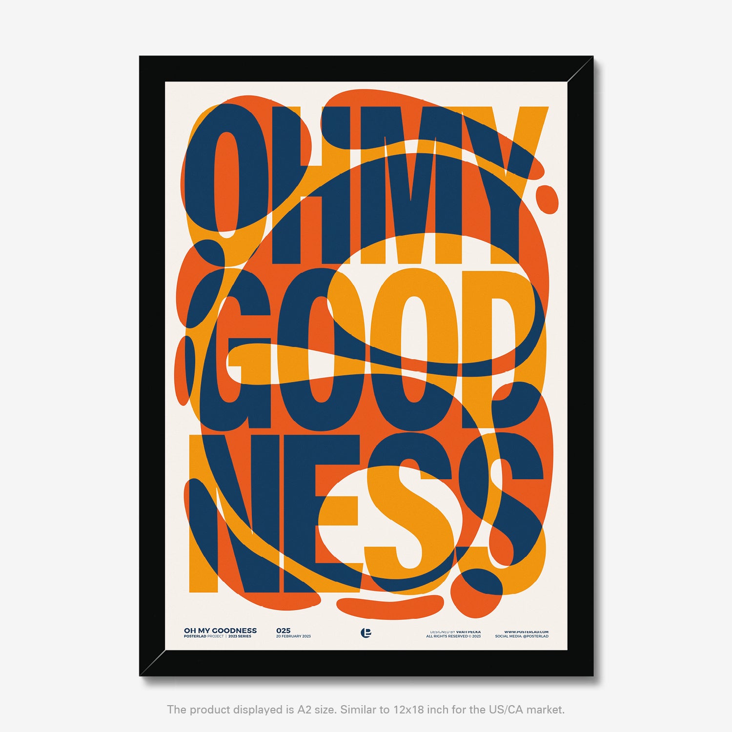 Modern and visually engaging Oh My Goodness poster design