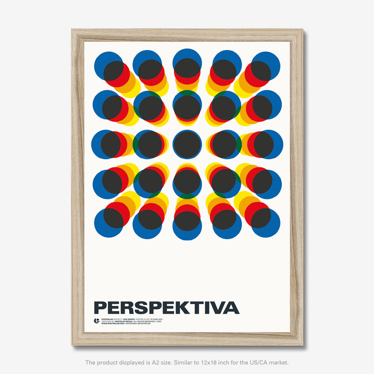 Dynamic and almost three-dimensional effect created by concentric circular shapes layered with vibrant, overlapping colors