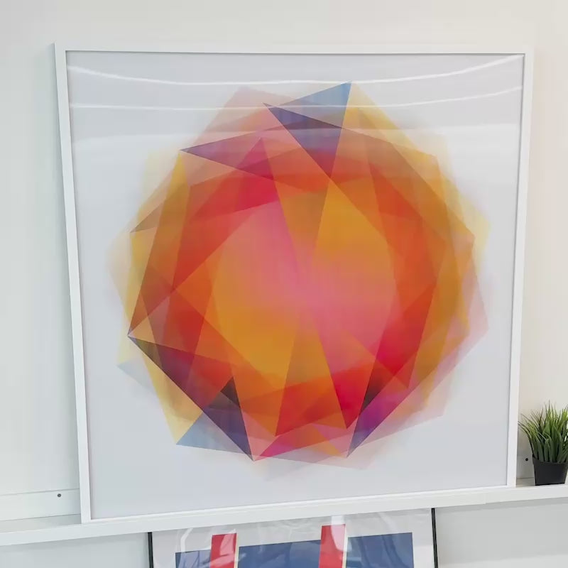 Video laden: Hexagons (1/1 Edition, 103x103 cm)