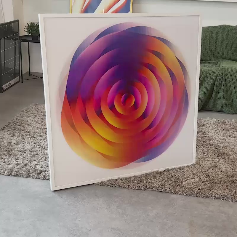 Load video: Purple Spin (1/1 Edition, 103x103 cm)