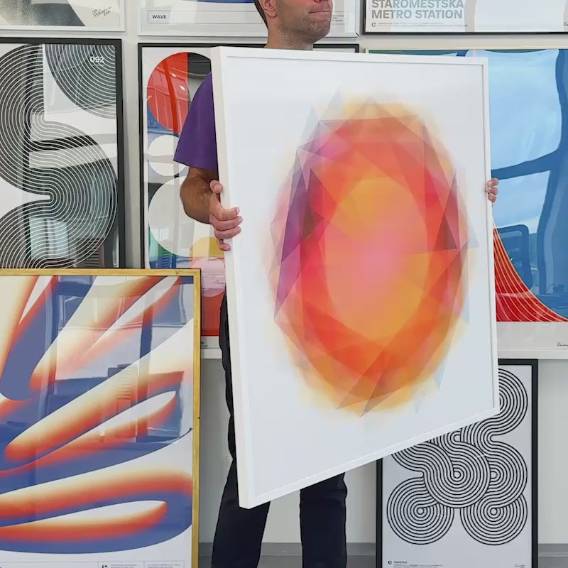 Video laden: Hexagons (1/1 Edition, 103x103 cm)