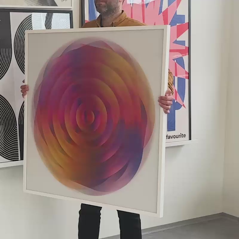 Load video: Purple Spin (1/1 Edition, 103x103 cm)