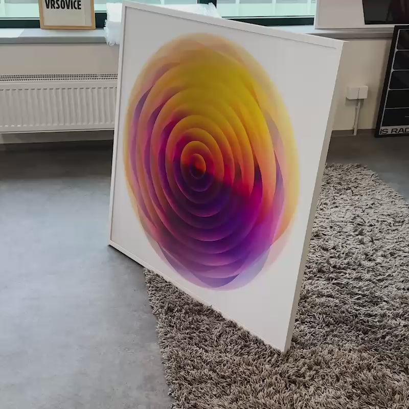 Load video: Purple Spin (1/1 Edition, 103x103 cm)