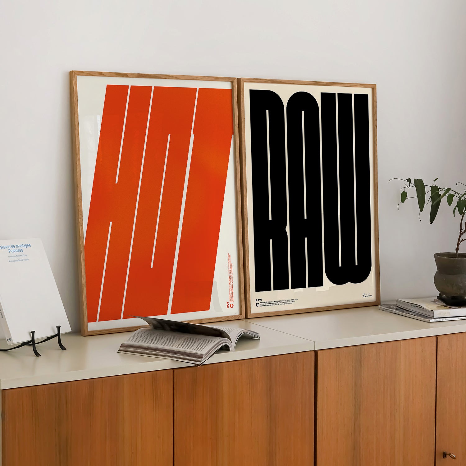 Minimalist design emphasizing rawness with deep black text on a clean, light background, perfect for modern or industrial interiors