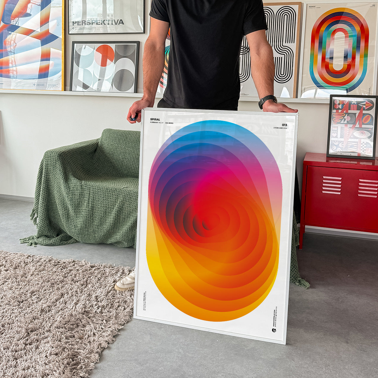 Elegant Spiral design wall art featuring a captivating swirl on durable matte paper, ideal for enhancing room decor