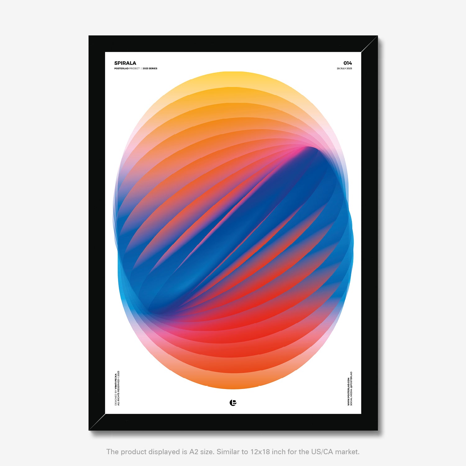 Add a touch of elegance with a Spirala poster printed on Japanese-origin paper with high brightness and weight