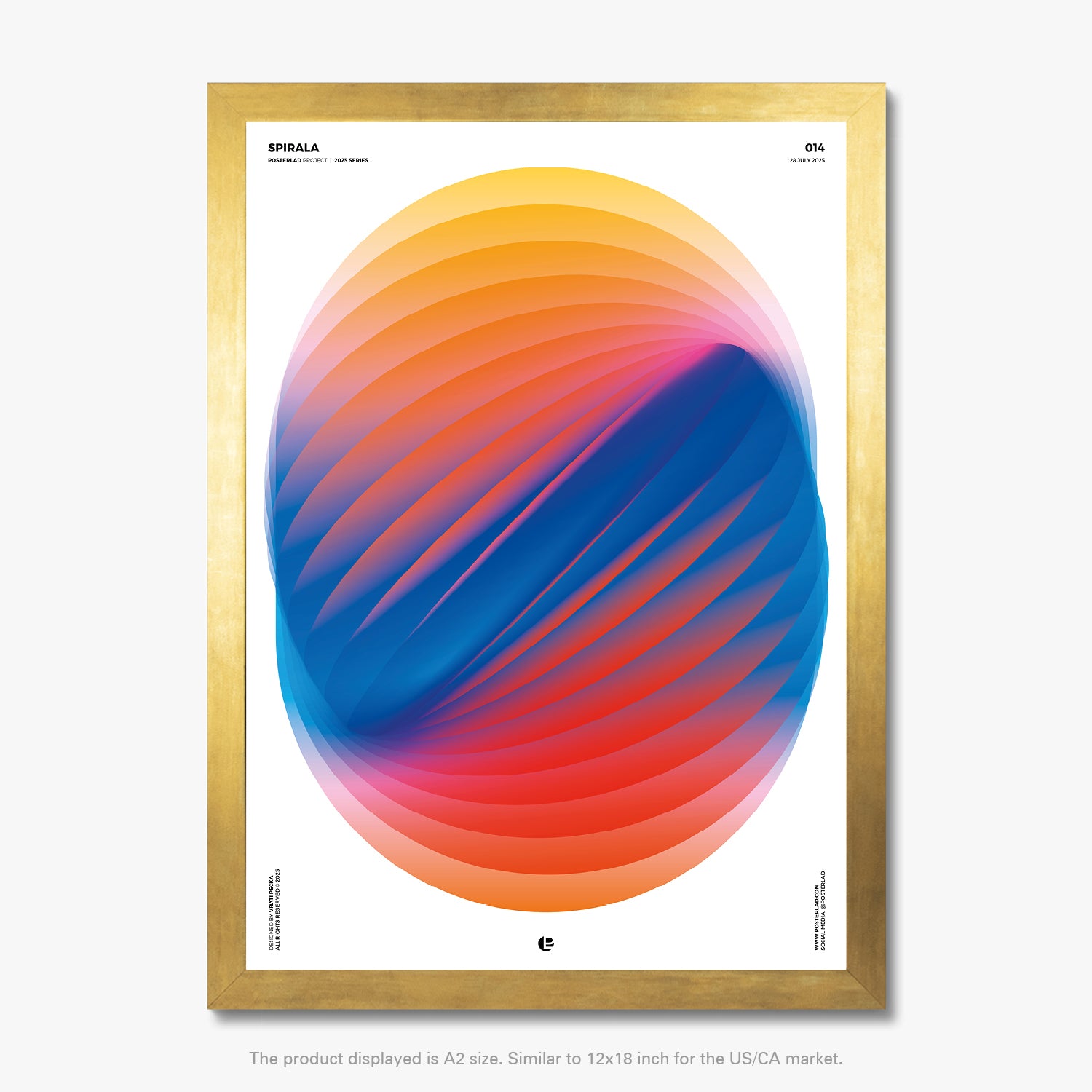 Museum-quality Spirala poster on smooth matte paper with excellent opacity, perfect for brightening any environment