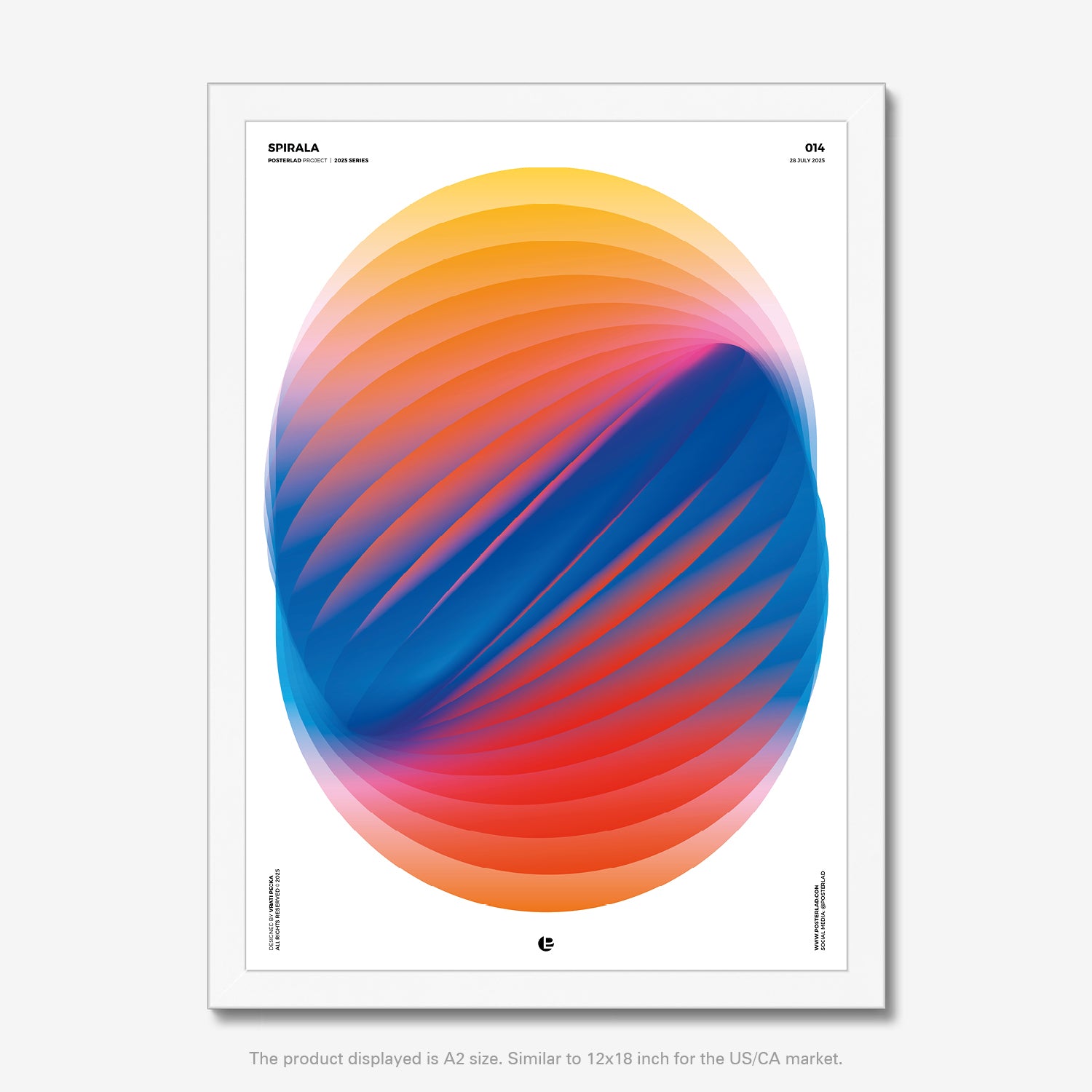Enhance your office decor with a vibrant Spirala poster printed on thick, high-brightness Japanese paper