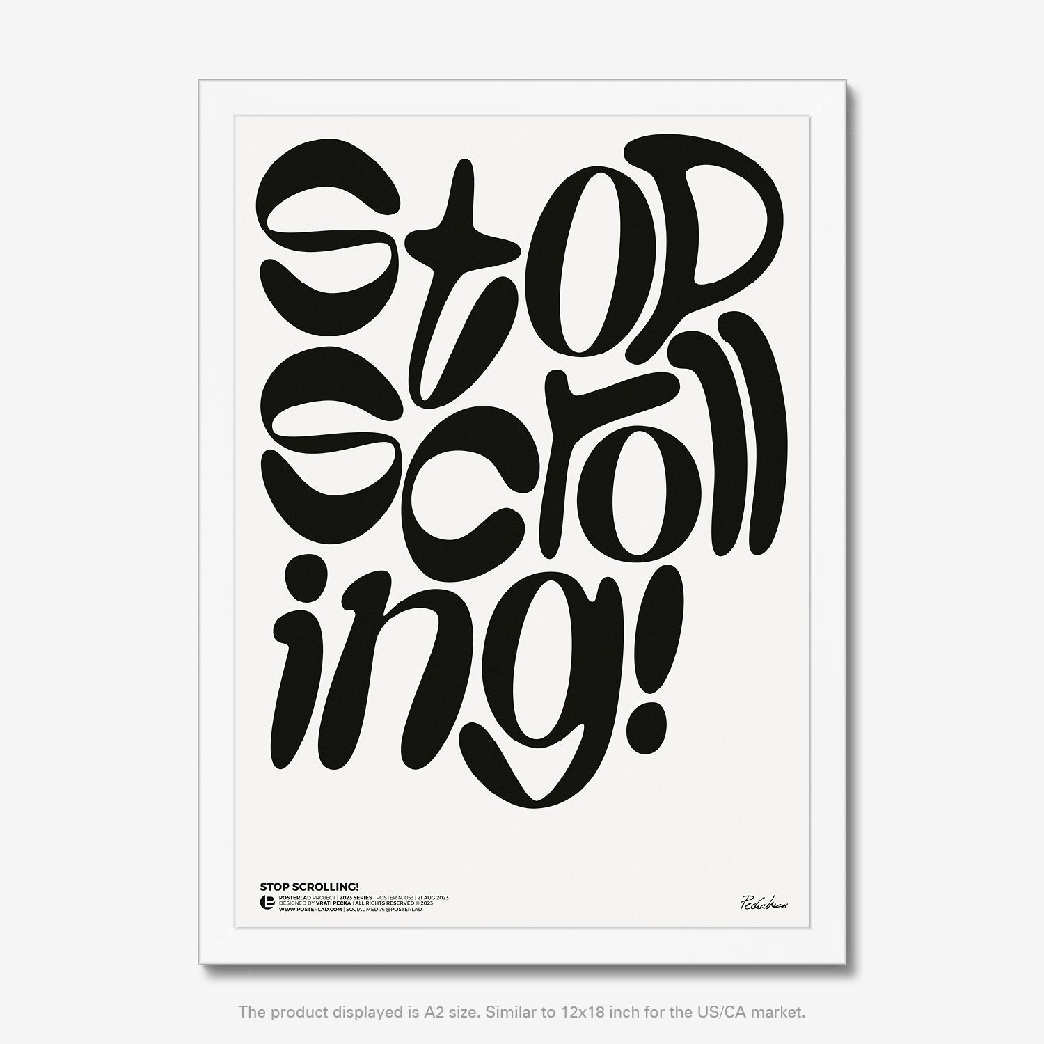 Stop Scrolling! A product image with a bold, eye-catching design