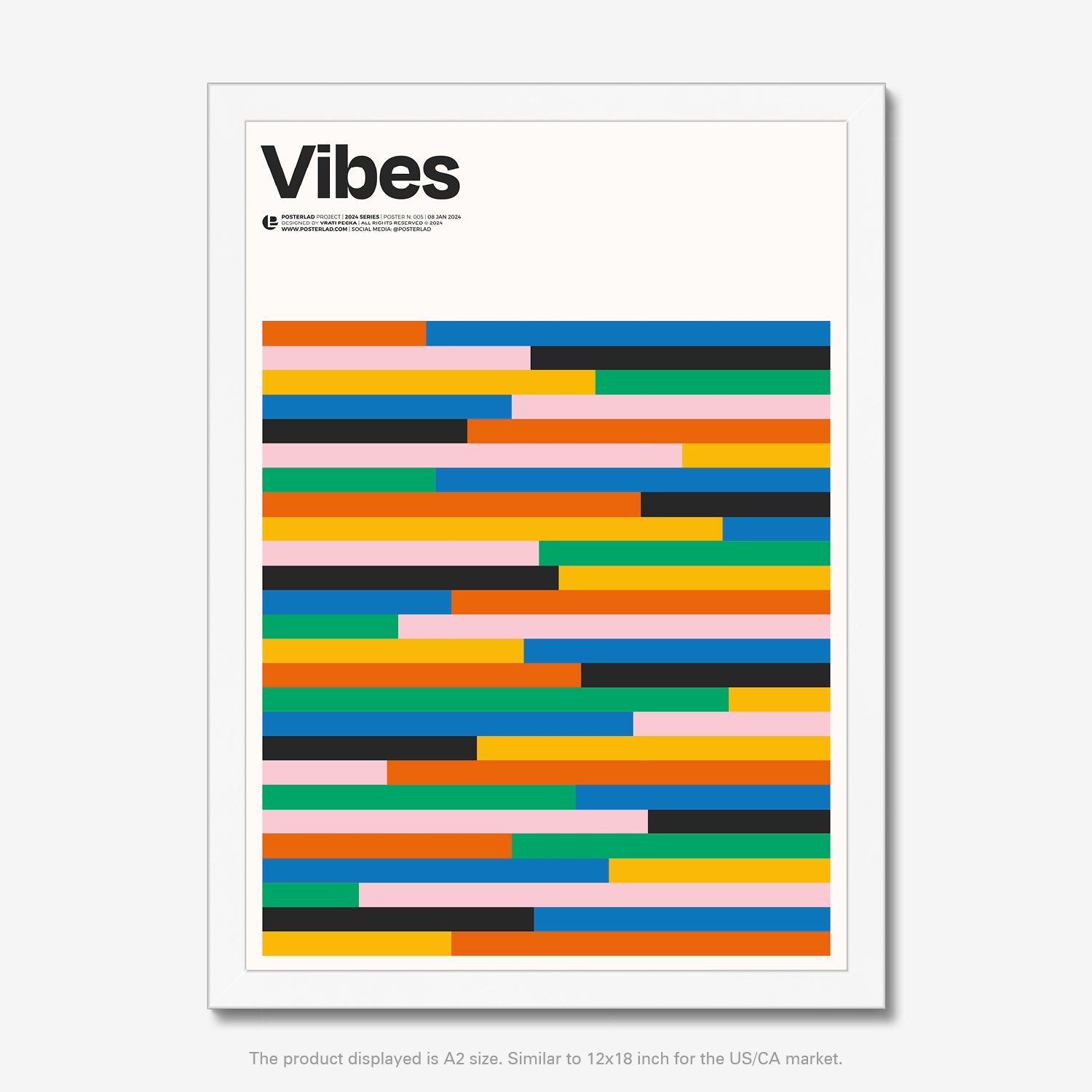 Celebration of color and form reminiscent of music bars or visual soundwaves