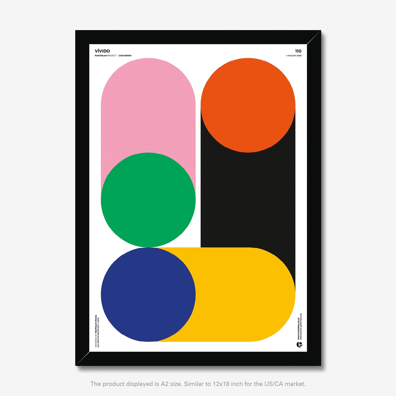 The Vívido poster showcasing bold and vibrant geometric simplicity and color
