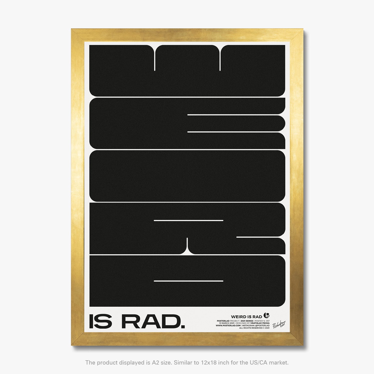 Bold and abstract typographic design in minimalist black-and-white palette, celebrating individuality and uniqueness