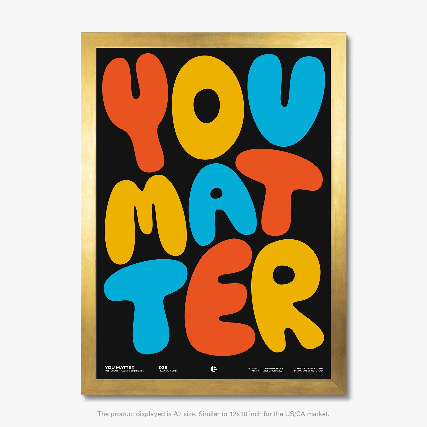 You Matter poster featuring bold, impactful typography on matte paper